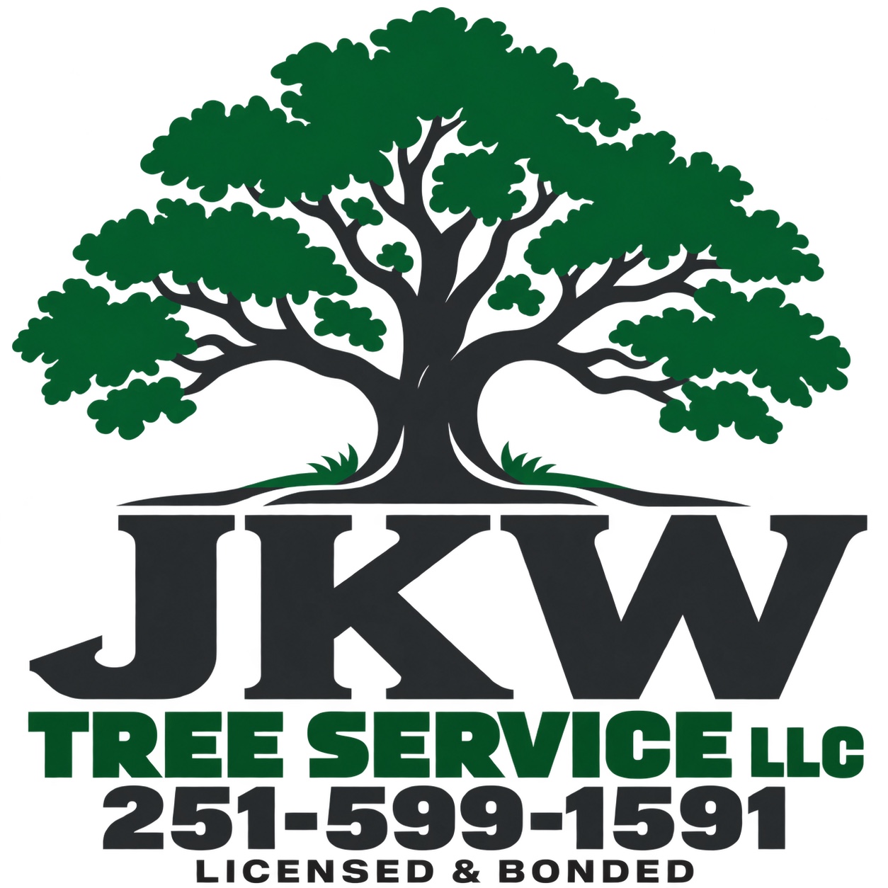 JKW Tree Service LLC — 251-599-1591 — Licensed and bonded